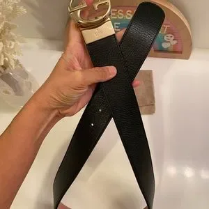 ?Gucci Black and Pink Reversible Belt Gucci GG Interlocking Reversible Belt Black/Pink Belt with  main image 4